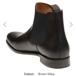 Herring UK Chelsea Boots Dark Waxy Brown Calf 8.5 UK or about 9.5 to 10 US
